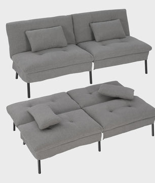 Convertible Sofa Bed met Verstelbare Rugleuning en Kussens - SediaXL