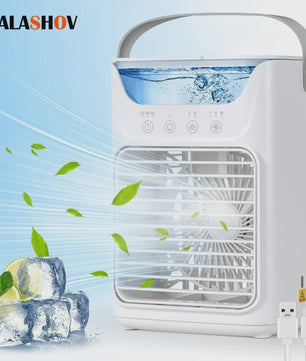 Draagbare Mini Airco Ventilator met Verneveling - USB Oplaadbaar, 650ml Tank, 3 Snelheden, Stil, Koeler voor Thuis & Kantoor