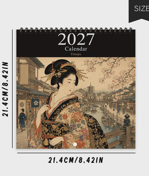 2027 Kalender: Japanse Ukiyo-e Kunst & Maandelijkse Planner - Perfect Cadeau