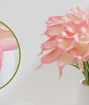 20x Kunst Calla Lelies - Blush Roze - Real Touch PU Latex - Bruiloft Decoratie
