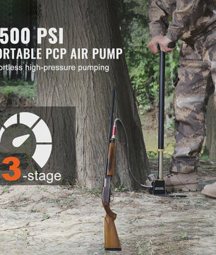 Krachtige 4500PSI PCP Handpomp met Manometer voor Airsoft, Banden en Kajaks
