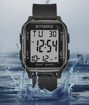 SYNOKE Heren Sport Horloge - Militair Digitaal Waterdicht met Alarm & Stopwatch