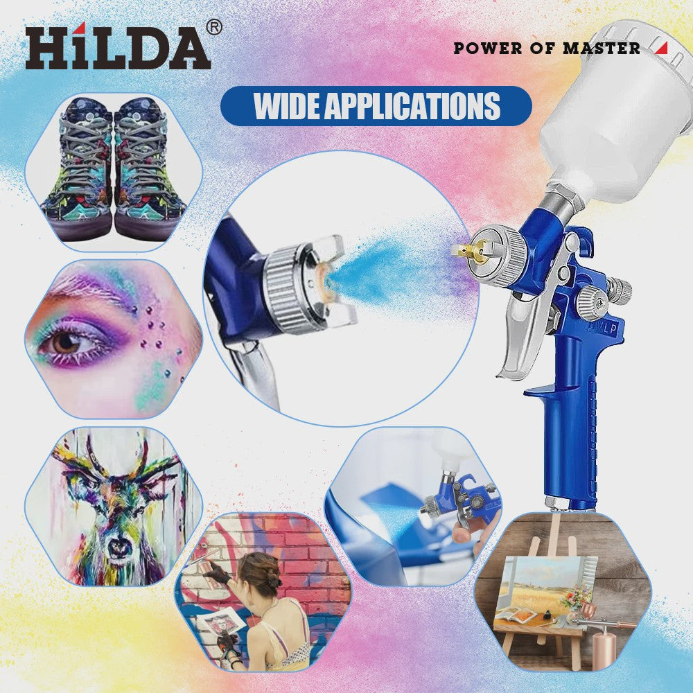 HILDA H2000 HVLP Mini Verfspuitpistool - Compact & Efficiënt