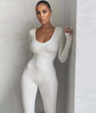 Dulzura Dames Jumpsuit met Lange Mouwen - Bodycon Streetwear Stijl
