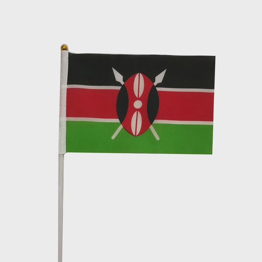 Kleine Kenia Handvlag 14x21cm - Keniaanse Nationale Vlag
