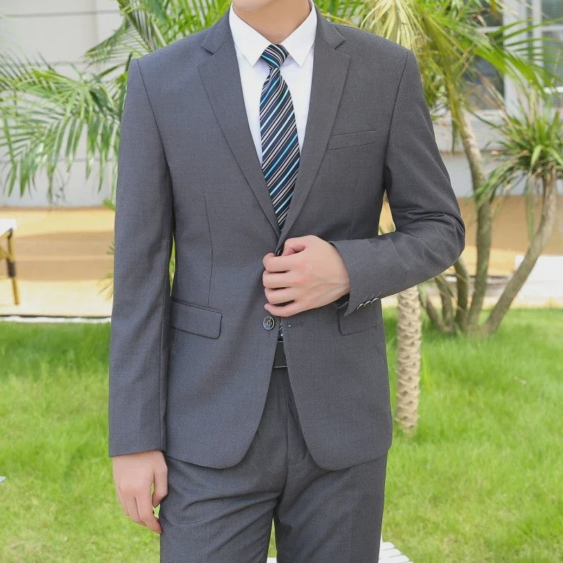 Stijlvol 8XL Herenpak: Italiaans Design Slim Fit Blazer & Pantalon voor Business, Bruiloft & Feest