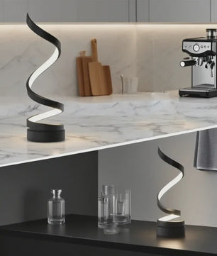 Moderne LED Spiral Tafellamp - 3 Kleurtemperaturen, Dimbaar, USB