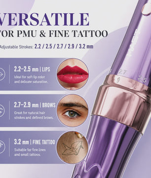 Mast P60 Permanente Make-up Tattoo Machine: 5 Instelbare Slagen, LED Display
