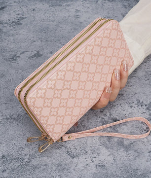 Multifunctionele Dames Portemonnee Clutch: Telefoon, Kaarten & Geld - Ritsluiting