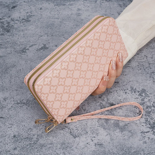 Multifunctionele Dames Portemonnee Clutch: Telefoon, Kaarten & Geld - Ritsluiting