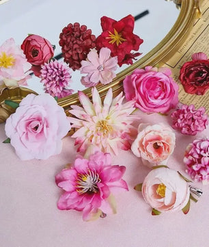 Mix van Zijden Kunstbloemen: Rozen & Meer voor Bruiloft, Huisdecoratie & DIY Knutselen