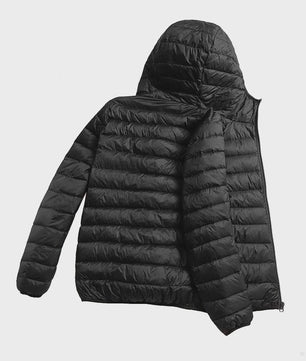 Lichtgewicht Heren Winterjas met Capuchon - Winddicht & Warm voor Buitenactiviteiten