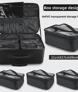 Professionele Make-up Trolley Koffer - Grote Capaciteit & Flexibele Indeling