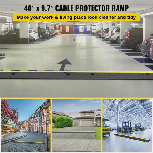 Robuuste Kabelgoot Rubber/PVC - 2 Kanalen - 5000kg Capaciteit - Verkeersdrempel