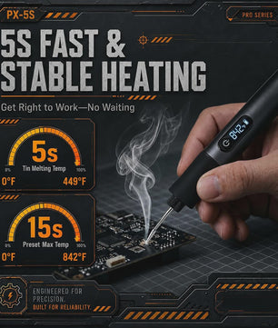 Draadloze Soldeerbout Kit - Snel Verwarmend, Precisie Tip, 2600mAh Batterij, Draagbaar voor PCB Reparatie