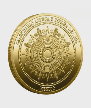 Maya Kalender Munt - Azteken Souvenir Coin Mexico