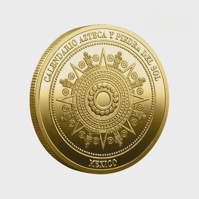 Maya Kalender Munt - Azteken Souvenir Coin Mexico