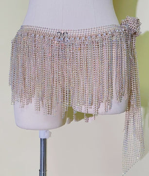 Glanzende Buikdans Heupsjaal met Strass Steentjes - Dansgordel voor Oosterse Dans & Outfit