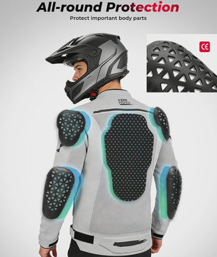 Ademende Zomer Motorjas Heren - CE Bescherming & Reflecterend