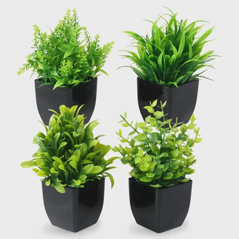 Kunstplant in Zwarte Pot - Decoratieve Groene Plant voor Huis, Kantoor & Feest