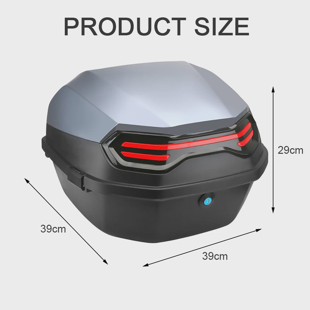 Motor Scooter Topkoffer - Grote Waterdichte Opbergbox met Slot