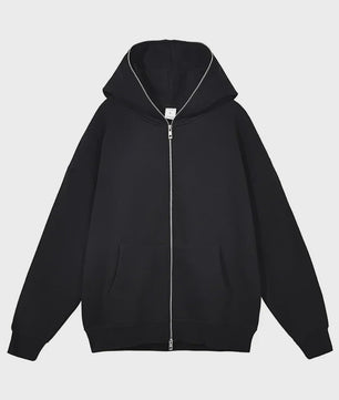 Unisex Full Zip Hoodie - Casual Streetwear & Hip-Hop Stijl