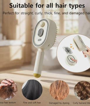 Elektrische Stoom Haarborstel met Waternevel - Anti-Frizz & Massage