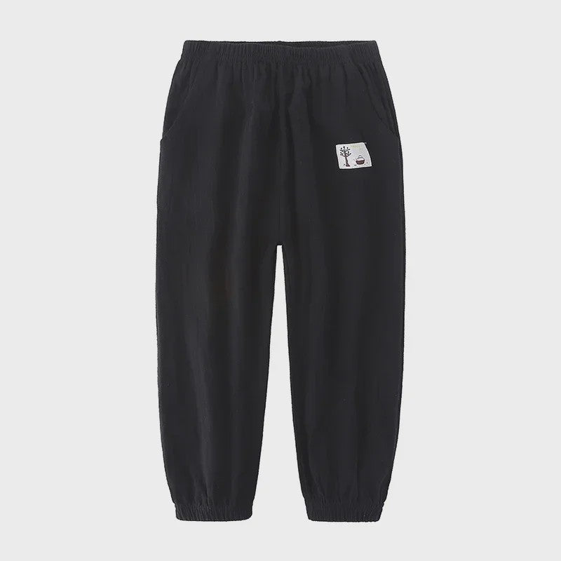 Linnen Kinderbroeken voor Jongens en Meisjes - Zomerse Lange Broek met Elastische Taille (100-160cm)