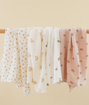 80x65cm Muslin Baby Swaddle Deken - Zacht Katoen voor Newborns, Kinderwagens & Dutjes