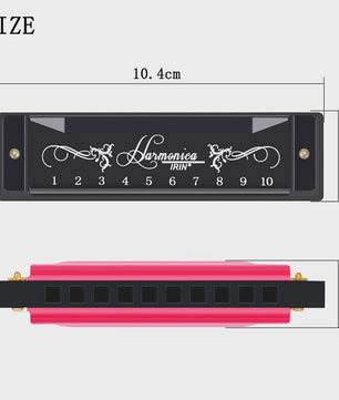 IRIN 10-Gats Kleurrijke C-Toets Harmonica - Perfect voor Beginners