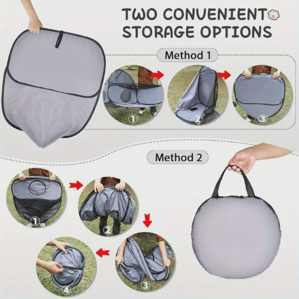 Opvouwbare Katten Tunneltent Speelpen - Ademend Polyester voor Binnen & Buiten