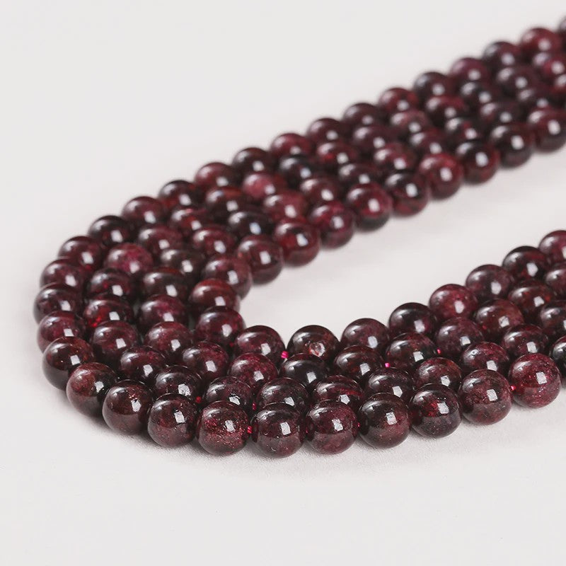 Natuurlijke Donkerrode Granaat Kralen Rond - 4-10mm - Sieraden Maken DIY Ketting Armband