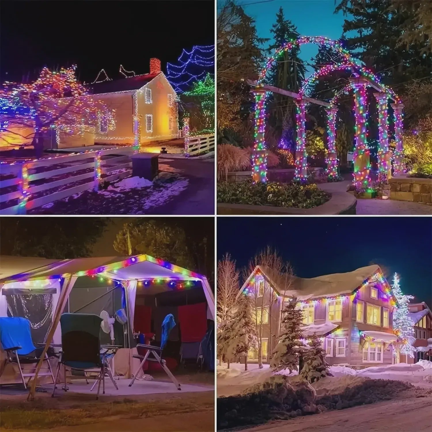 Zonne-energie Tuinslingers met 8 Modi - Waterdichte Draadverlichting voor Buitenfeesten en Kerst