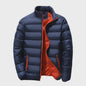 Heren Winterjas met Staande Kraag - Dik Katoen, Rits, Casual & Business Stijl