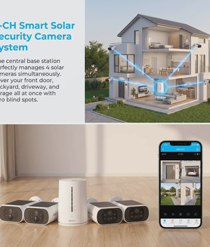 ARCCTV 4MP Solar Wifi Camera Set: Slimme Beveiliging met Mensdetectie & Sirene