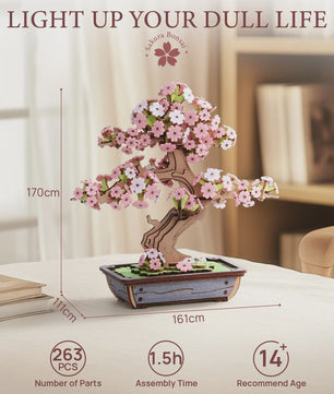 ROBOTIME 3D Houten Puzzel: Bouw je Eigen Accordeon of Sakura Bonsai