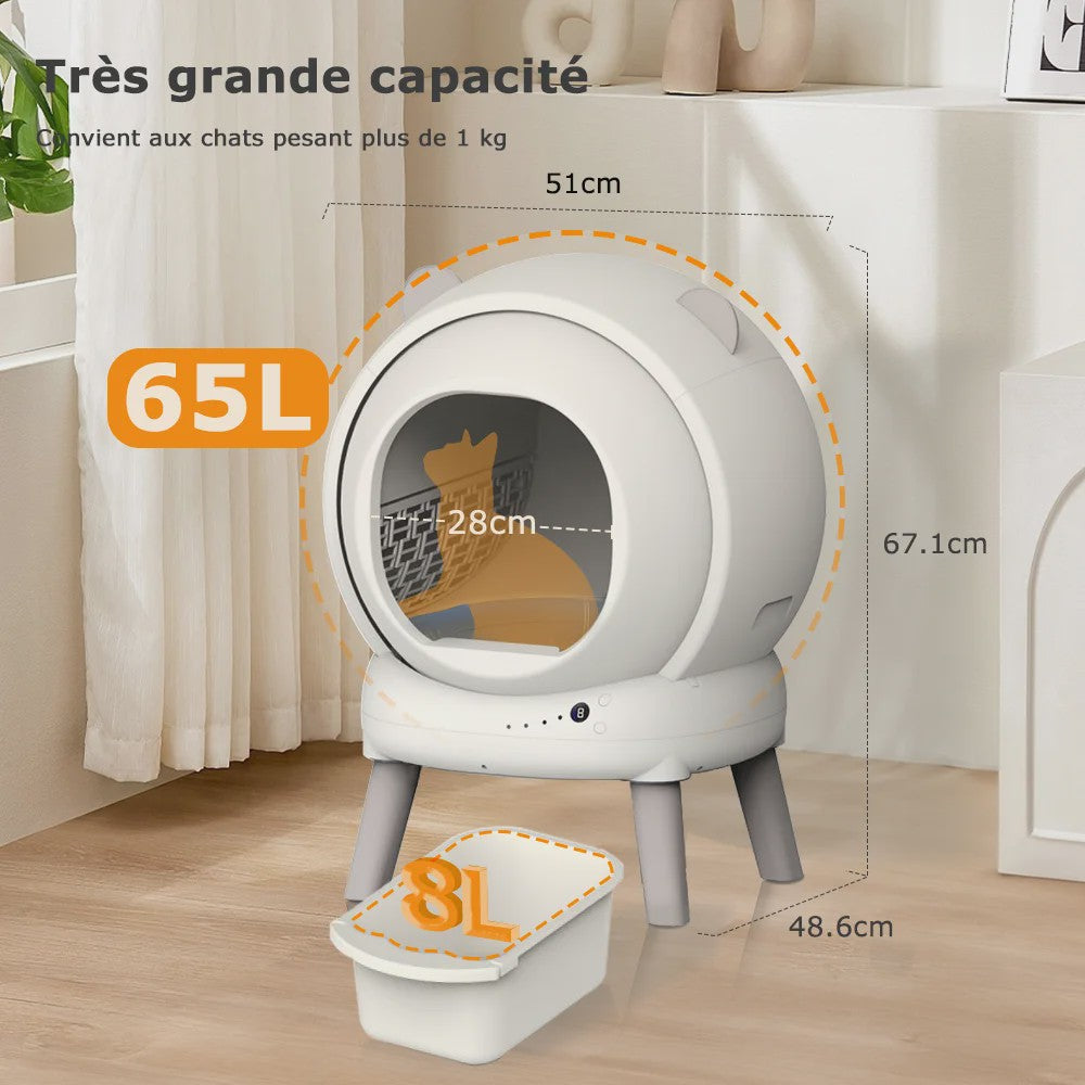 Automatisch Zelfreinigende Kattenbak - Grote Capaciteit, WiFi & App Bediening