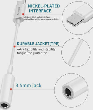 USB-C naar 3.5mm Audio Adapter: Hoge Kwaliteit Converter voor Telefoons & Tablets
