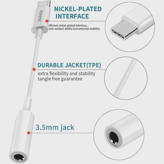 USB-C naar 3.5mm Audio Adapter: Hoge Kwaliteit Converter voor Telefoons & Tablets