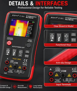 ZOYI ZT-R01: 2-in-1 Thermische Camera & Multimeter met 25000 Counts True RMS
