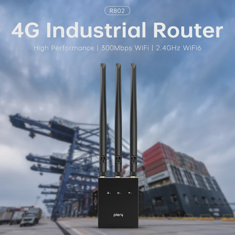 PLERY CAT4 4G LTE WiFi Router met WiFi6, 300Mbps en SIM-kaart ondersteuning voor 32+ apparaten