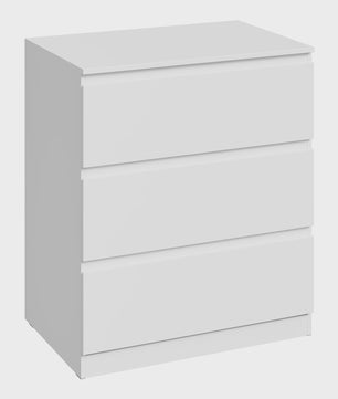 Moderne Witte Ladekast met 4 Lades - Stijlvolle Sideboard voor Woonkamer & Slaapkamer - 60x90x40cm