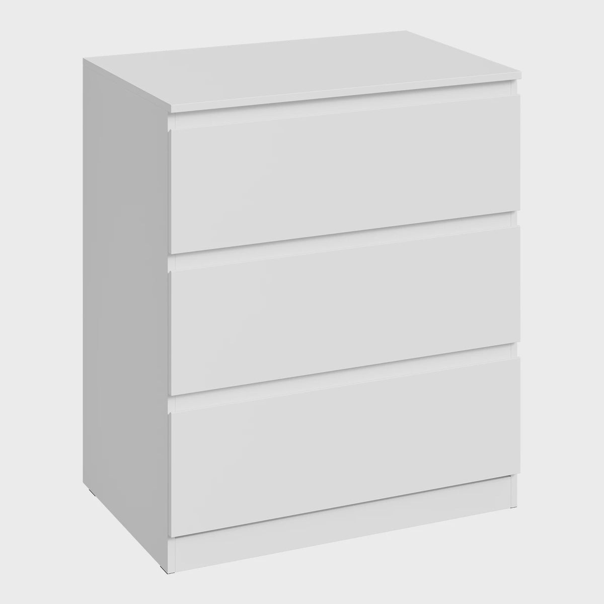 Moderne Witte Ladekast met 4 Lades - Stijlvolle Sideboard voor Woonkamer & Slaapkamer - 60x90x40cm