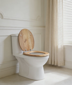 SINOBATH Toiletzitting met Soft-Close, Antibacterieel en Houtlook - Duurzaam MDF