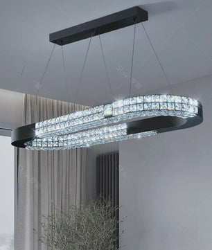 Luxe Kristallen Plafondlamp - Moderne Hanglamp voor Eetkamer & Woonkamer
