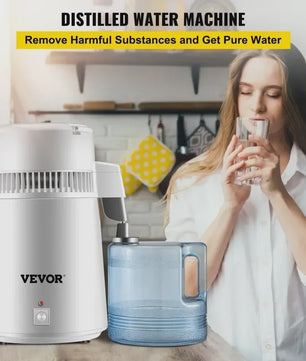 VEVOR Water Distilleerder 4L - Zuiver Drinkwater met Roestvrij Staal