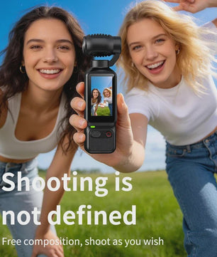 Compacte 4K Action Camera met 180° Roteerbare Lens - Ideaal voor Vlogs, YouTube & TikTok