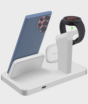 3-in-1 Draadloze Oplaaddock met Type-C voor Samsung Telefoon, Horloge & Buds - Snelladen