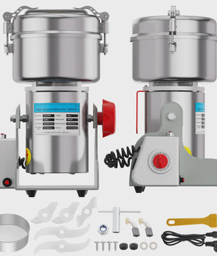 Krachtige Elektrische Graanmolen & Kruidenmaler - 1000g, RVS, 32000 RPM