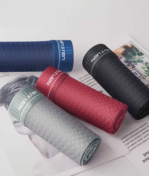 4-Pack Heren Boxershorts van Ice Silk - Ademend, Comfortabel en Plus Size Ondergoed